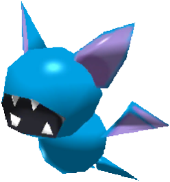 A picture of the zubat low-poly asset from Pokemon Rumble for the DS